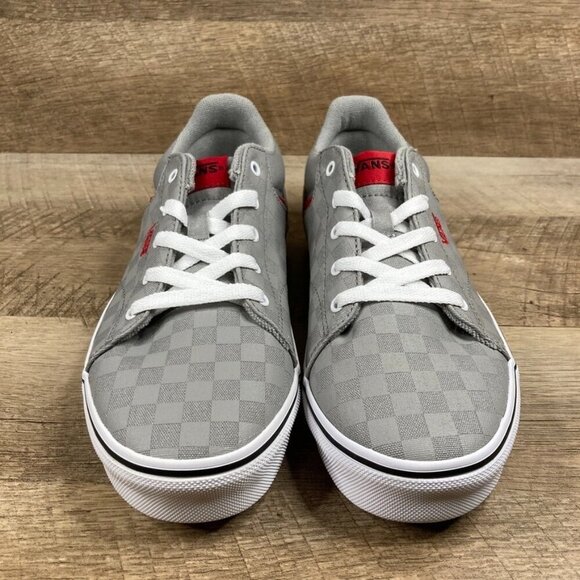 VANS Seldan Checkerboard Grey Red Skate Shoes Youth/Men's Sz 5.5 Women Sz 7 NEW - Picture 3 of 9
